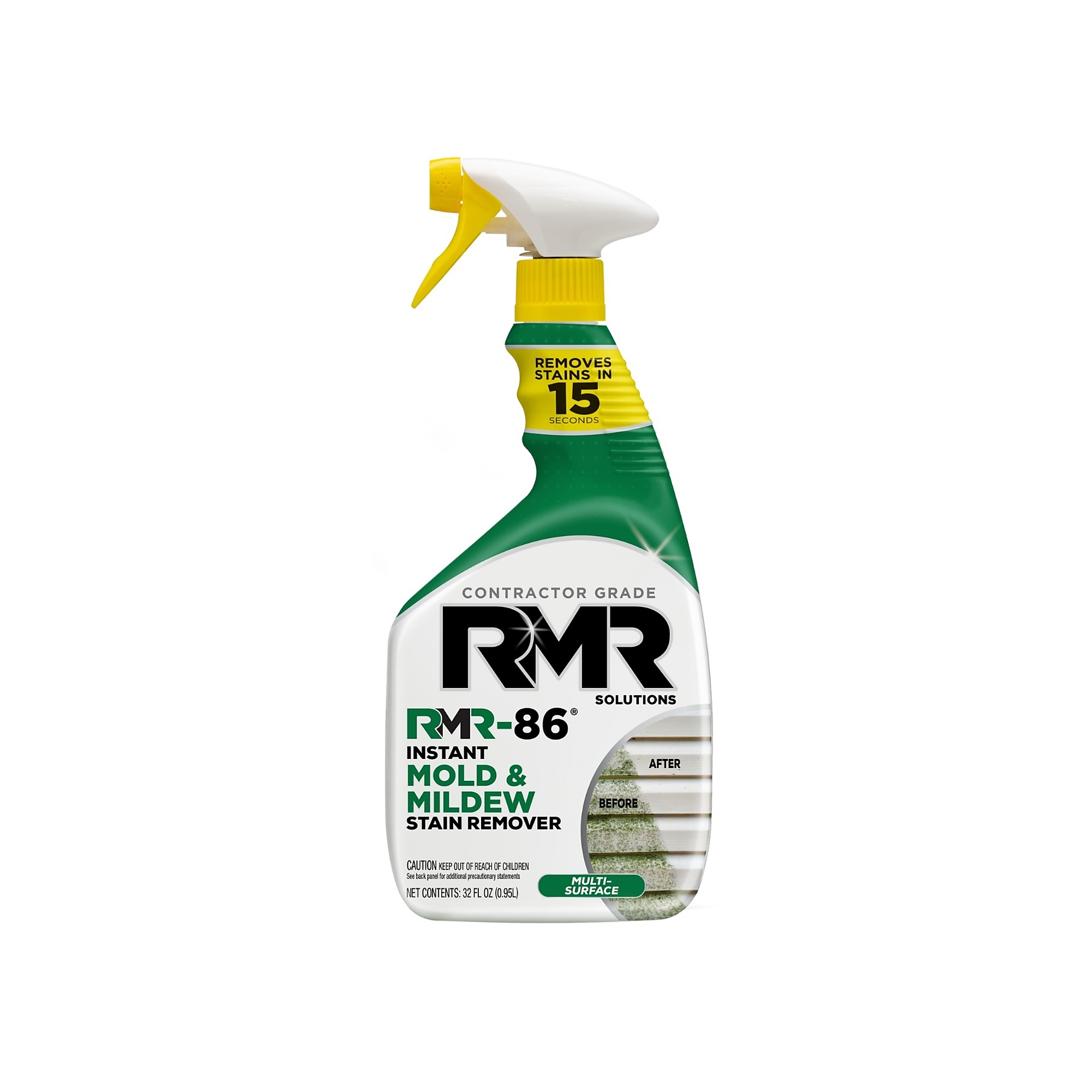 RMR-86 Instant Mold & Mildew Stain Remover — 32 Oz., No Scrub Formula, Model# RMR8632